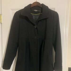 DKNY Black Trench Coat for Women